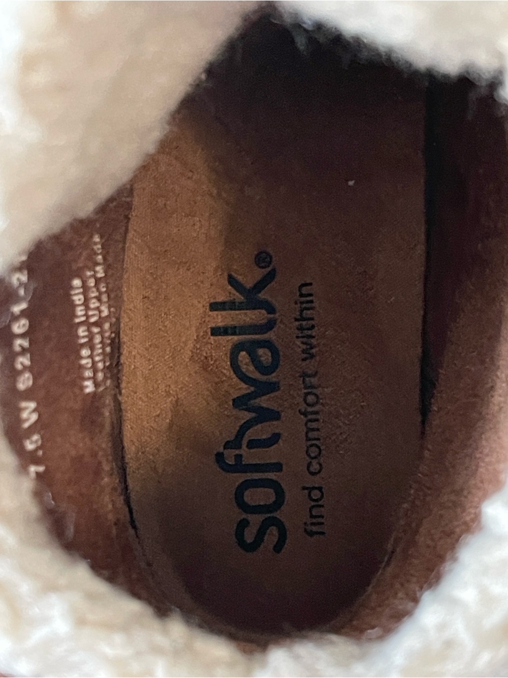 Softwalk Whitney Women's Brown Faux-Shearling Lace-Up Platform Boots NWOT 7.5W - Picture 10 of 10